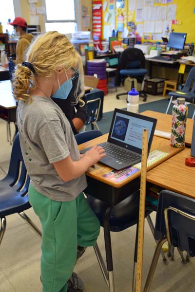 Student Working on Computer